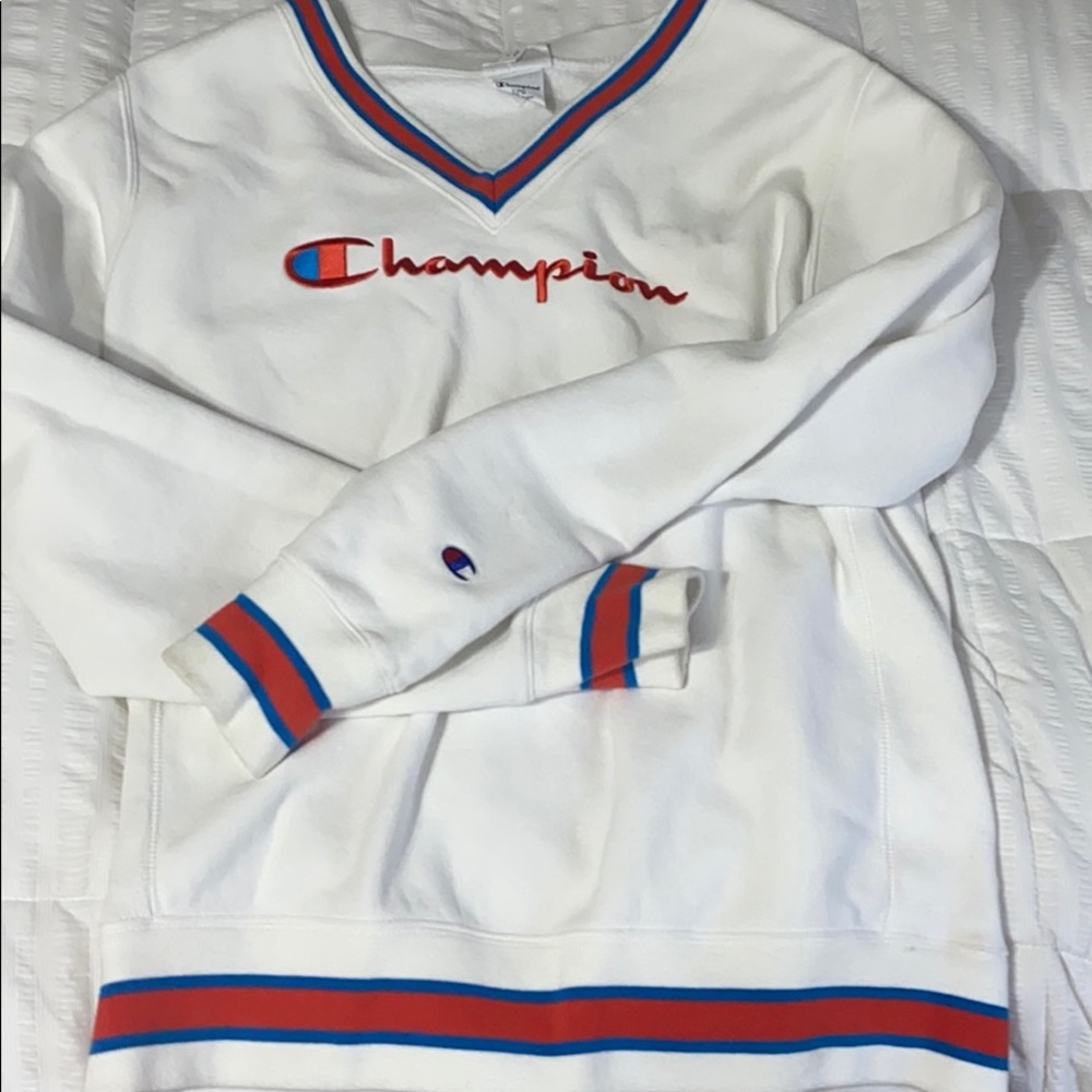Vintage champion v-neck sweatshirt